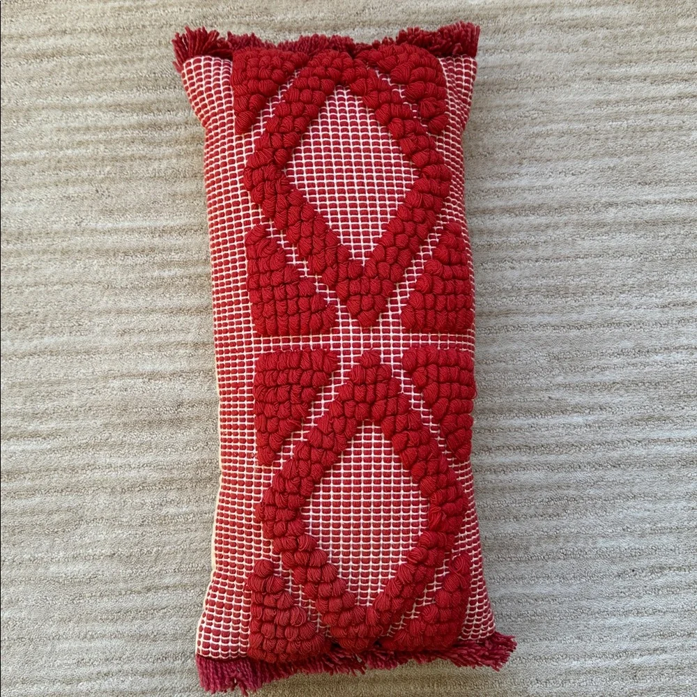 Opalhouse Orange Diamond Skinny Lumbar Throw Pillow